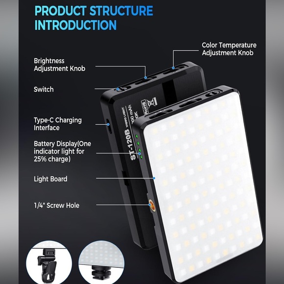 LED rechargeable selfie lights (sold separately) - Picture 5 of 12